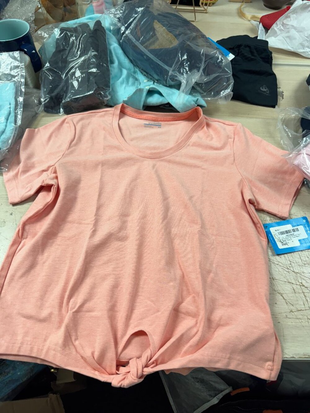 Columbia Women's Trek Short Sleeve Tee Coral Reef Heather Size Medium